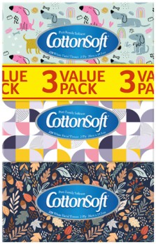 CottonSoft+2-Ply+Facial+Tissues+3x228+Pack