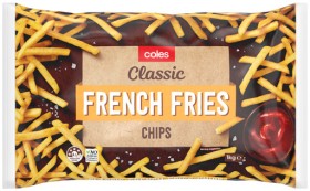 Coles-Classic-Frozen-French-Fries-1kg on sale