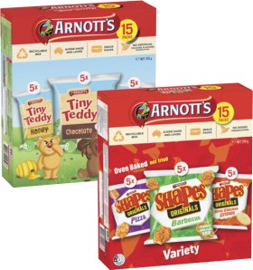 Arnotts-Shapes-or-Tiny-Teddy-15-Pack-375g on sale