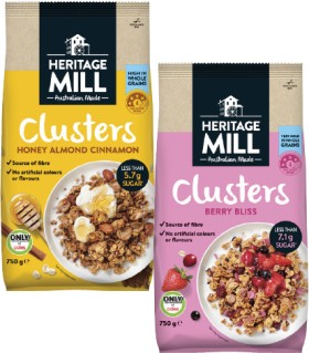 Heritage+Mill+Muesli%2C+Clusters+or+Granola+650g-750g