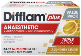 Difflam-Plus-Anaesthetic-Lozenges-32-Pack on sale