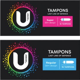 U-By-Kotex-Tampons-Regular-or-Super-16-Pack on sale