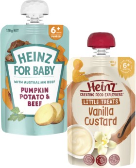 Heinz+4%2B+Months%2C+6%2B+Months+or+8%2B+Months+Baby+Food+Pouch+120g
