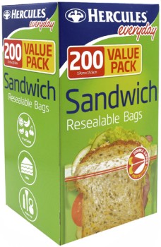 Hercules-Resealable-Sandwich-Bags-200-Pack on sale