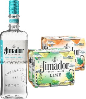 El+Jimador+Blanco+700mL+%26amp%3B+El+Jimador+Spritz+Orange+4+Pack+Bundle