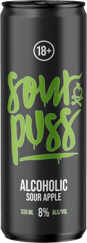 Sour+Puss+Alcoholic+Sour+Apple+Cans+330mL