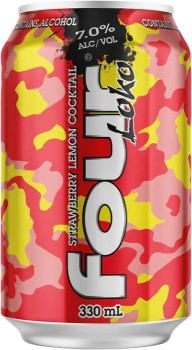 NEW+Four+Loko+Vodka+Strawberry+Lemon+330ml+Cans