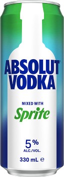 NEW-Absolut-Vodka-Mixed-With-Sprite-Can-330mL on sale