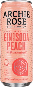 NEW-Archie-Rose-Australian-Gin-Peach-Soda-Cans-330mL on sale