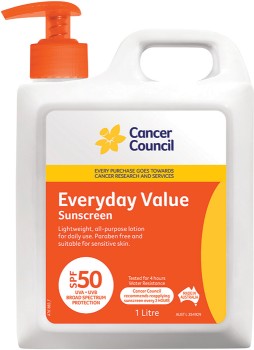 Cancer+Council+Everyday+Value+Sunscreen+SPF50+1+Litre