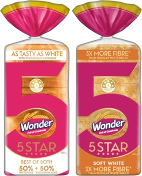 Wonder+Bread+5+Star+680g+Selected+Varieties