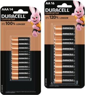 Duracell+Coppertop+Batteries+AA+16+Pack+or+AAA+14+Pack