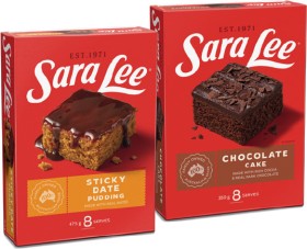 Sara+Lee+Pudding+475g%2C+Chocolate+Cake+350g+or+Carrot+Cake+400g+Selected+Varieties