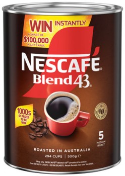 Nescaf-Blend-43-Instant-Coffee-500g-Selected-Varieties on sale