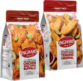 Ingham%26rsquo%3Bs+Chicken+Buffalo+Wing+Dings+or+Breast+Tenders+1kg+Selected+Varieties