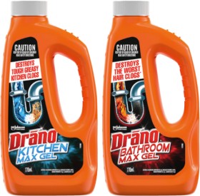 Drano+Bathroom+or+Kitchen+Max+Gel+770mL