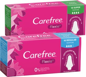 Carefree+Flexia+Super+or+Regular+Tampons+16+Pack%2A