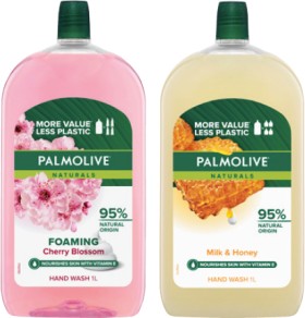 Palmolive-Foaming-Hand-Wash-Refill-or-Natural-1-Litre-Selected-Varieties on sale