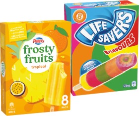 Life+Savers+Ice+Block+8+Pack+or+Peters+Frosty+Fruits+6%E2%80%918+Pack+Selected+Varieties