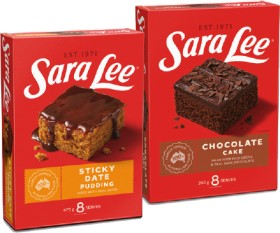 Sara+Lee+Pudding+475g+or+Chocolate+Cake+350-400g+Selected+Varieties
