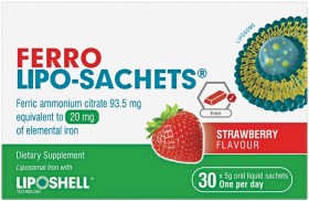 Lipo-Sachets-Ferro-Strawberry-Flavour-30-x-5g-Oral-Liquid-Sachets on sale