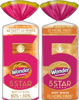 Wonder+Bread+5+Star+680g+Selected+Varieties