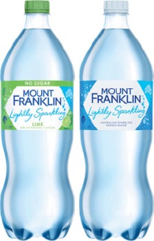 Mount+Franklin+Lightly+Sparkling+Water+1.25+Litre+Selected+Varieties