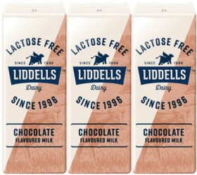 Liddells+Chocolate+Flavoured+Long+Life+Milk+3x250mL+Selected+Varieties