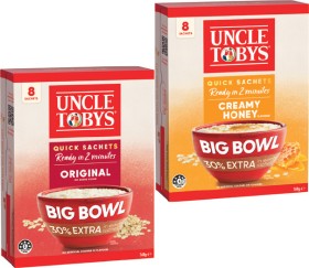 Uncle+Tobys+Big+Bowl+Rolled+Oats+Quick+Sachets+8+Pack+Selected+Varieties
