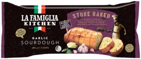 La+Famiglia+Kitchen+Stone+Baked+Garlic+Sourdough+480g