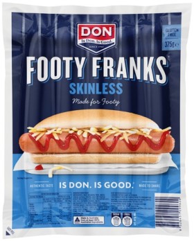 Don+Footy+Franks+Skinless+375g