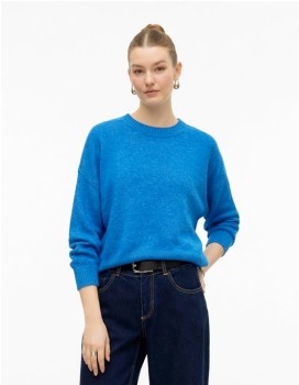 Vero+Moda+Boom+O+Neck+Pullover+-+Blue