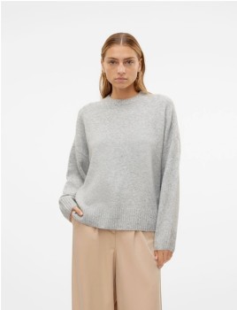 Vero-Moda-Boom-O-Neck-Pullover-Grey on sale