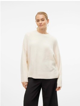 Vero+Moda+Boom+O+Neck+Pullover+-+Cream