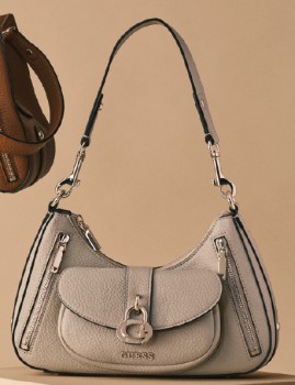 Guess-Jessa-Shoulder-Bag-Taupe on sale