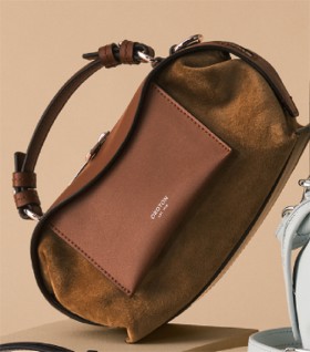 Oroton+Mica+Mini+Bowler+Suede