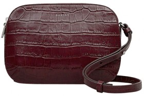 Radley+Dukes+Place+Faux+Croc+Medium+Crossbody+Bag+-+Dark+Cherry