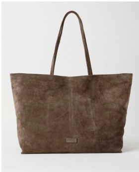 Basque-Phoenix-Suede-Tote-Espresso on sale