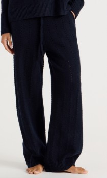 Chloe+%26amp%3B+Lola+Cosy+Knit+Hole+Wide+Leg+Pant+-+Navy