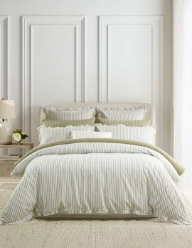 Heritage+Beaufort+Ruffle+Cotton+Quilt+Cover+Set