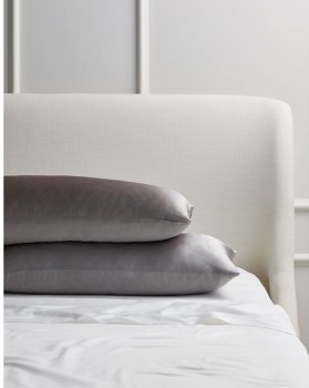Heritage-Silk-Front-Pillowcase-Pair-Charcoal on sale