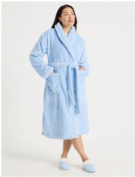 Soho+Fleece+Robe+-+Light+Blue