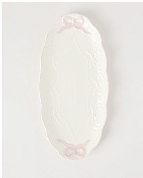 Heritage+Bow+Oval+Platter+35cm+-+Pink