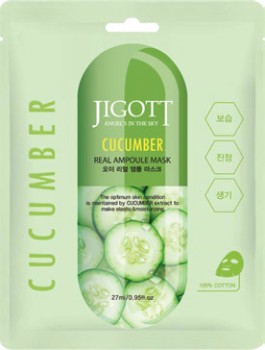 Jigott+Korean+Sheet+Face+Mask+Cucumber+27mL