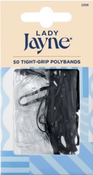 Lady+Jayne+Snagless+Elastics+Black+50+Pack