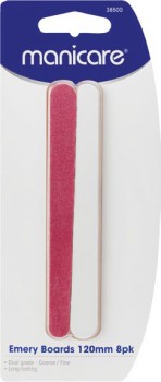 Manicare-Emery-Boards-CoarseFine-120mm-8-Pack on sale