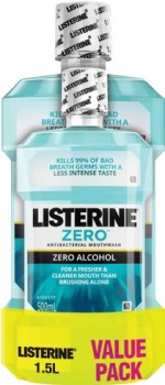 Listerine+Mouthwash+Zero+Alcohol+Value+Pack+1.5L%2A
