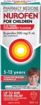 Nurofen+For+Children+5-12+Years+Concentrated+Formula+Strawberry+Flavour+200mL%5E