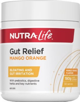 Nutra-Life-Gut-Relief-Mango-Orange-Powder-180g on sale