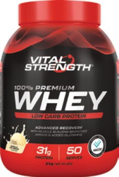 Vital-Strength-100-Premium-Whey-Low-Carb-Protein-Vanilla-2kg on sale
